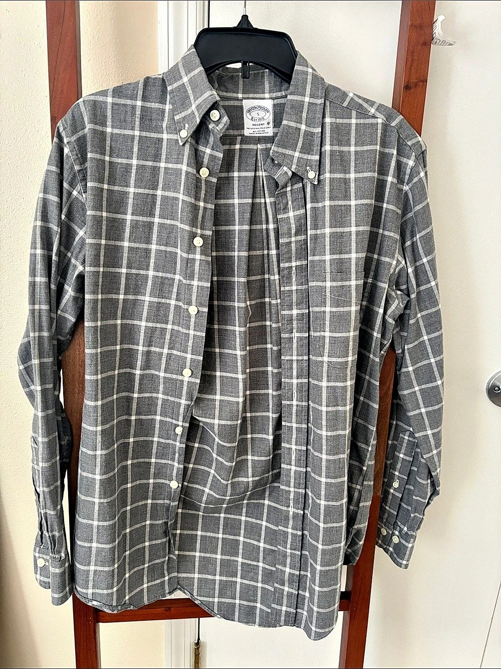 Brooks Brothers Regent Plaid Cotton Shirt Size Small